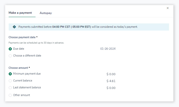 Make Credit Card Payments with SpendTrack