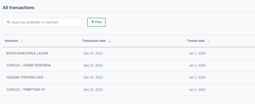View Transactions using SpendTrack